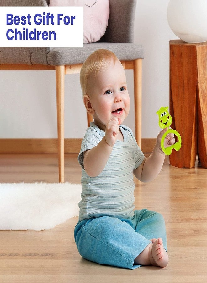 Improvhome Infant Colourful Plastic Non Toxic Set of 7 Attractive Rattles and Teathers for New Borns, Baby,Kid (Multi Color) - Image 4